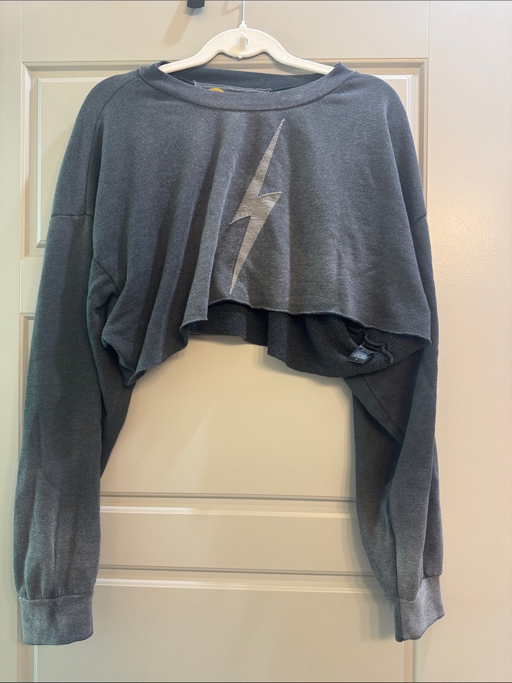 Aviator Nation Charcoal Cropped Pullover